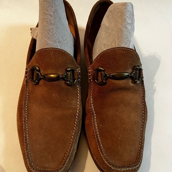 BARRETT Made In Italy Brown 
Suede Horsebit Loafers Sz 9 1/2 Men main image 9